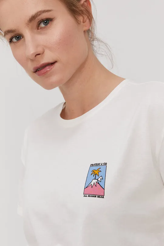 biały Protest T-shirt