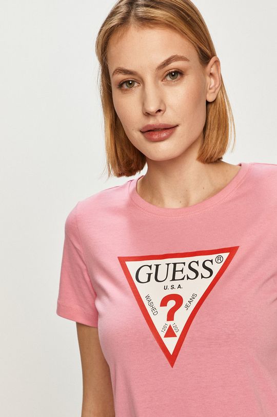 różowy Guess - T-shirt W1RI00.I3Z11