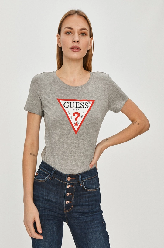 szary Guess - T-shirt W1RI00.I3Z11 Damski