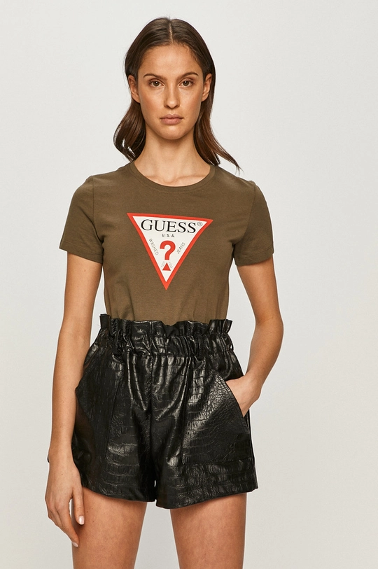 zielony Guess - T-shirt W1RI00.I3Z11 Damski