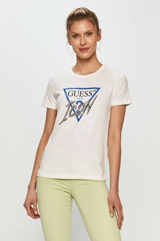 biały Guess - T-shirt W1RI25.I3Z00 Damski