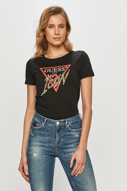 czarny Guess - T-shirt W1RI25.I3Z00