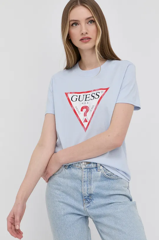 niebieski Guess - T-shirt