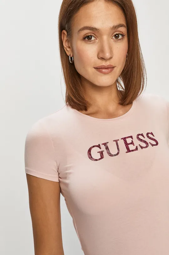 różowy Guess - T-shirt W1RI9G.J1300