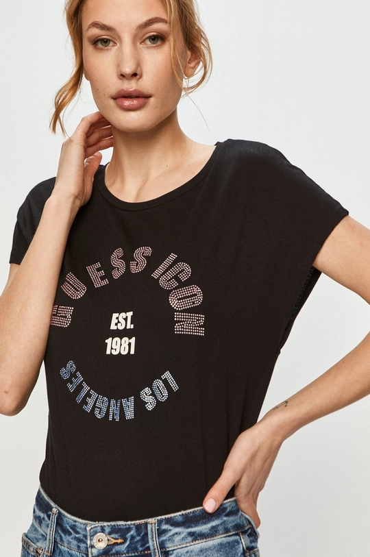 fekete Guess - T-shirt Női