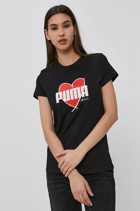 czarny Puma T-shirt 587897 Damski