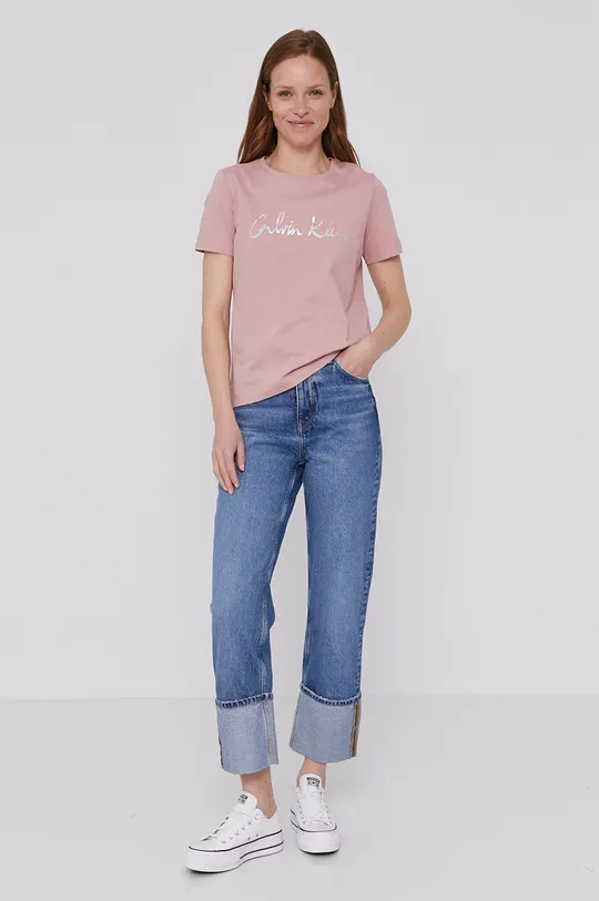 Tričko Calvin Klein ružová
