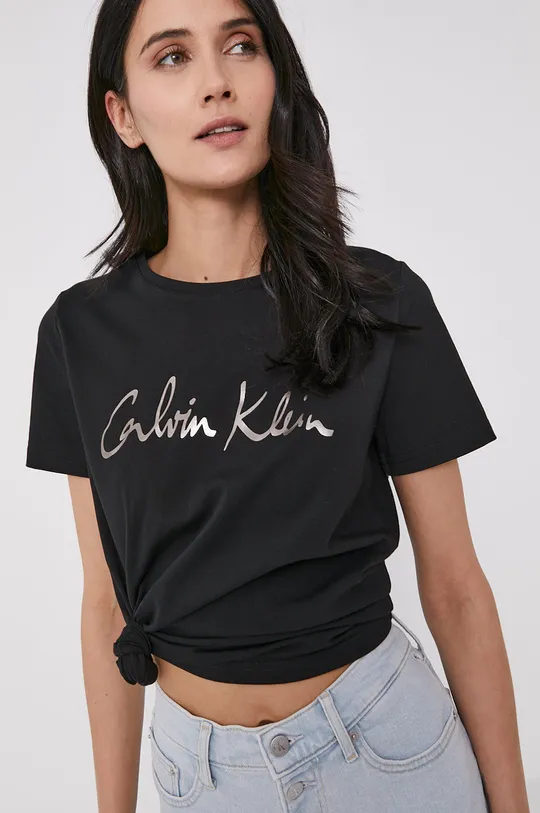 čierna Tričko Calvin Klein Dámsky
