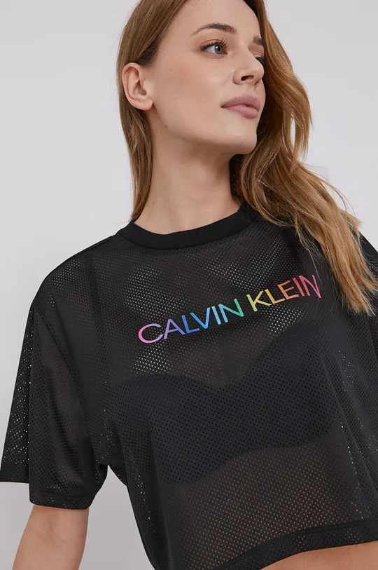 czarny Calvin Klein T-shirt Damski
