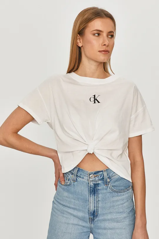 biały Calvin Klein - T-shirt Damski