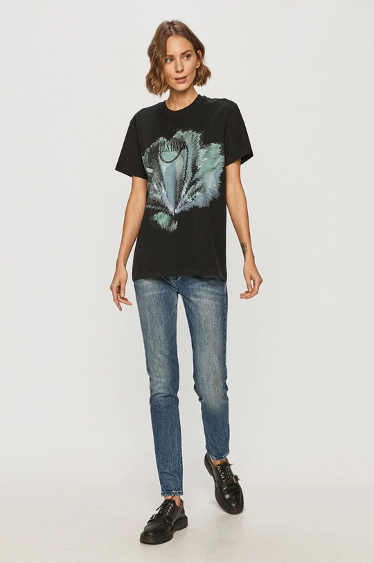 AllSaints - T-shirt QUIETUS CREW TEE czarny