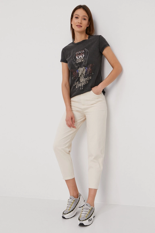 Jacqueline de Yong T-shirt czarny