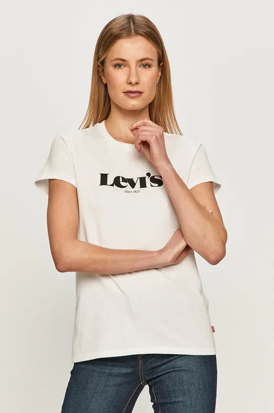 alb Levi's tricou De femei