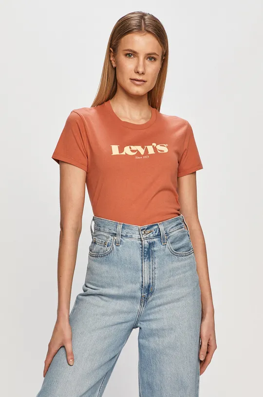 pomarańczowy Levi's - T-shirt Damski