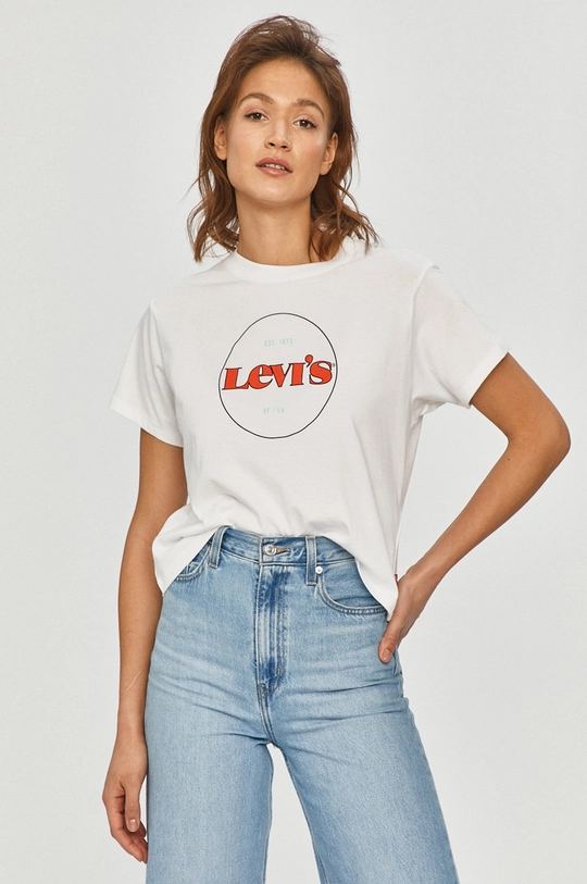 alb Levi's tricou De femei