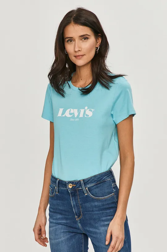 modra T-shirt Levi's Ženski