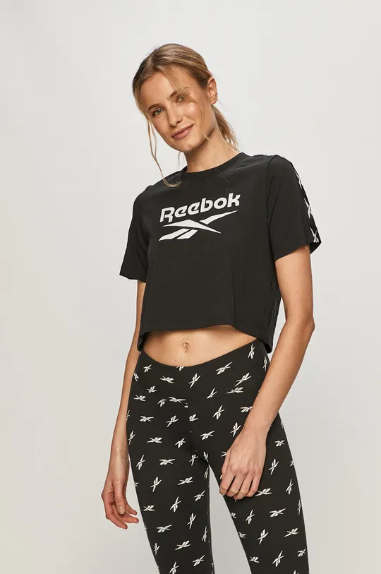 czarny Reebok - T-shirt GQ3882 Damski