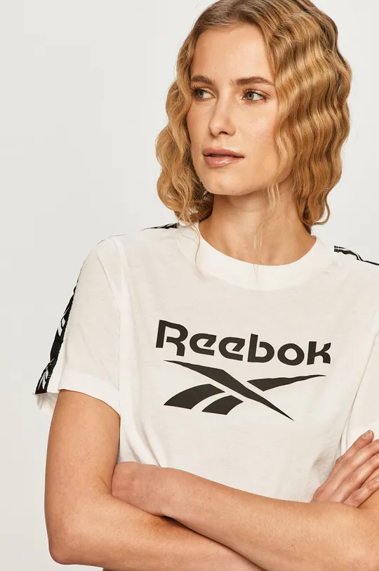 biały Reebok - T-shirt GQ3884