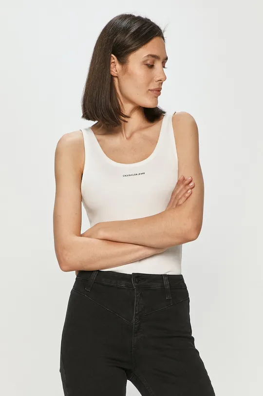 білий Calvin Klein Jeans - Топ Жіночий