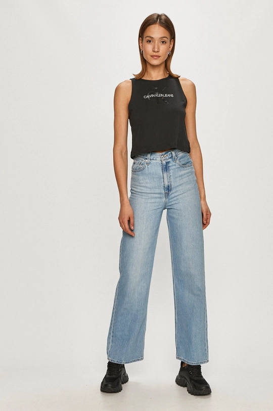 Calvin Klein Jeans t-shirt fekete