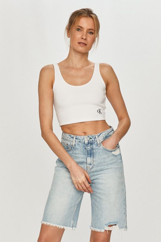 Calvin Klein Jeans - Top bílá
