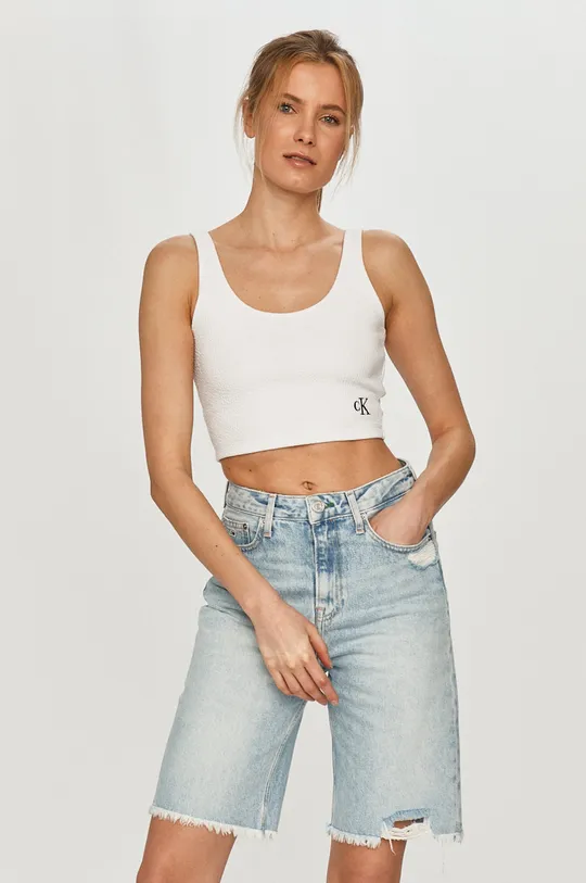 Calvin Klein Jeans - Top J20J215703.4891 biały