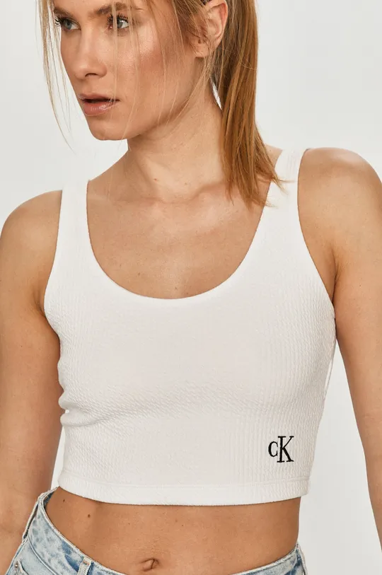 biały Calvin Klein Jeans - Top J20J215703.4891
