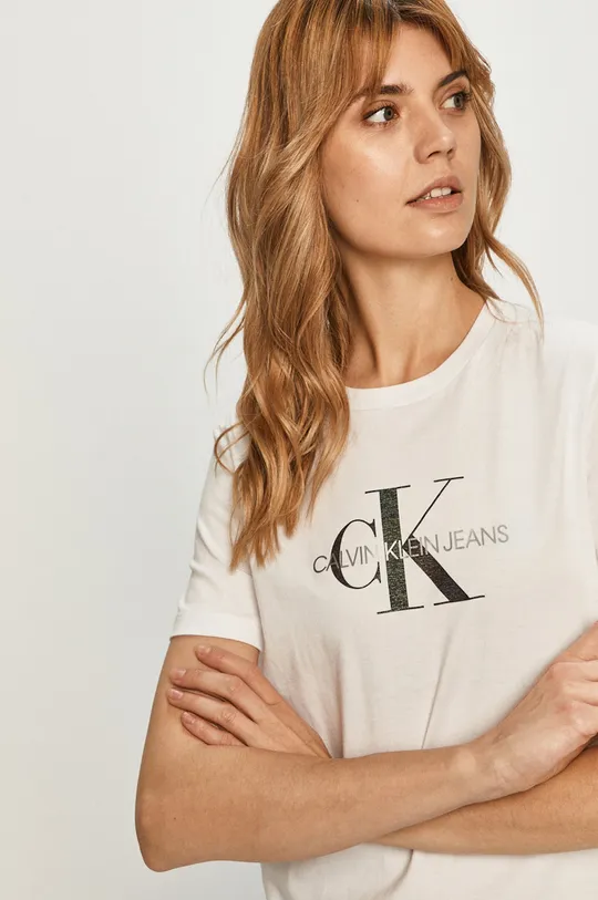 білий Calvin Klein Jeans - Футболка