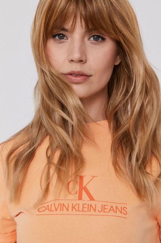 oranžová Tričko Calvin Klein Jeans