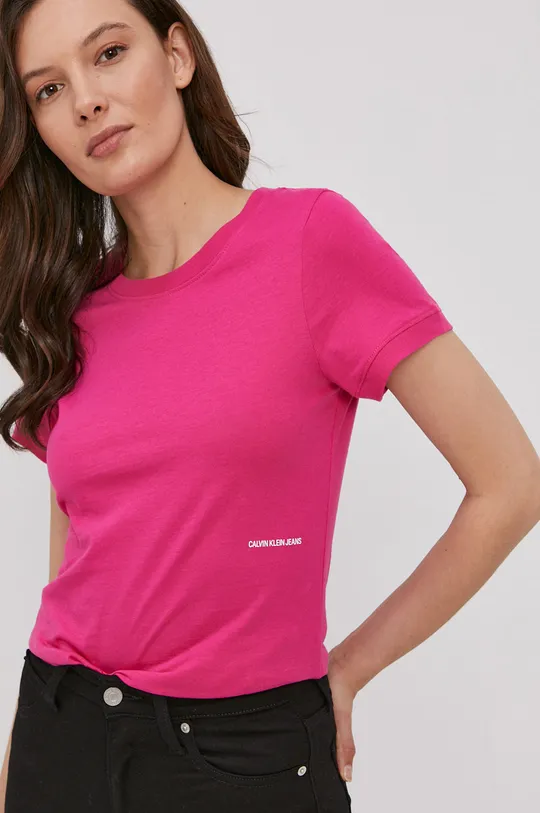 рожевий Calvin Klein Jeans - Футболка