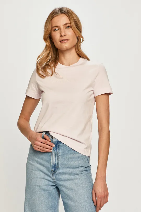 ροζ Calvin Klein Jeans - Μπλουζάκι Γυναικεία
