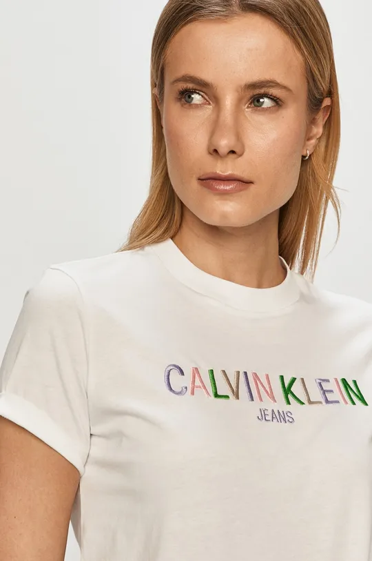 biały Calvin Klein Jeans - T-shirt J20J215487.4891