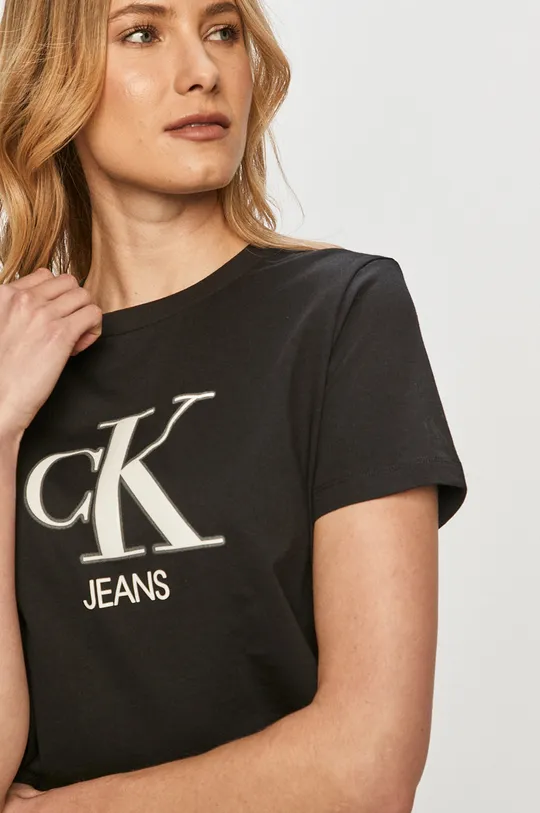 czarny Calvin Klein Jeans - T-shirt J20J215312.4891