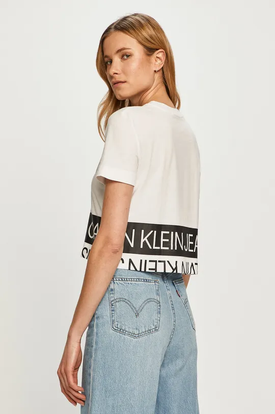 biały Calvin Klein Jeans - T-shirt J20J215324.4891 Damski