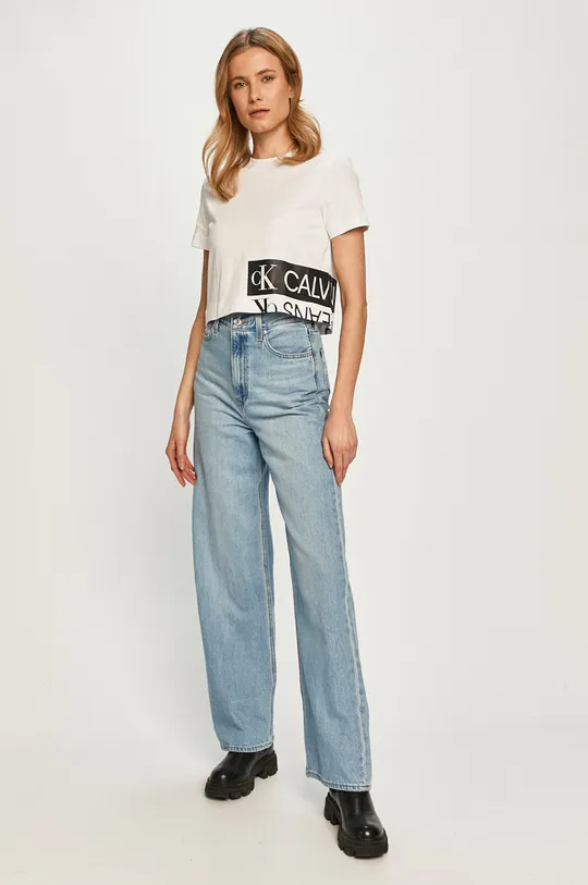Calvin Klein Jeans - T-shirt J20J215324.4891 biały