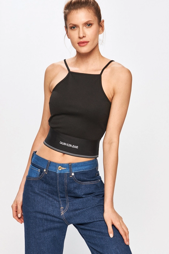 čierna Calvin Klein Jeans - Top Dámsky