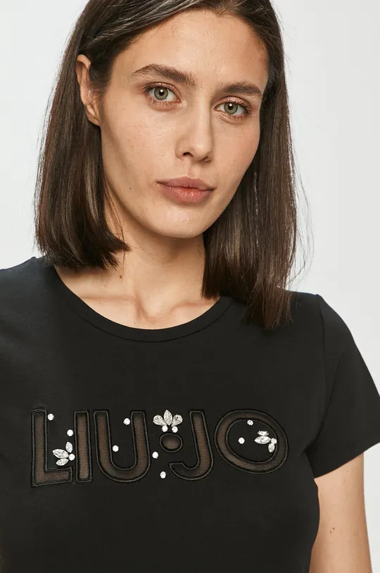 czarny Liu Jo - T-shirt TA1026.J5003