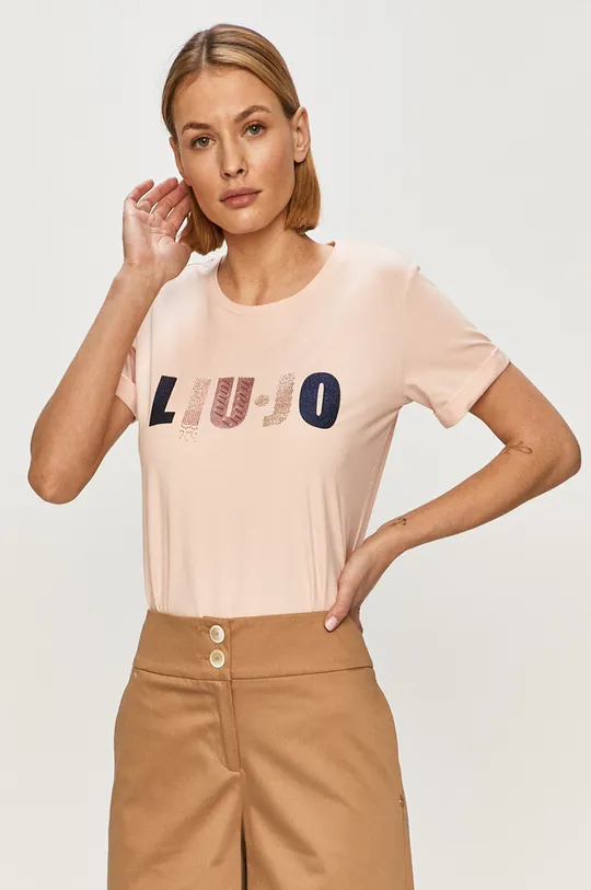różowy Liu Jo - T-shirt TA1207.J6042