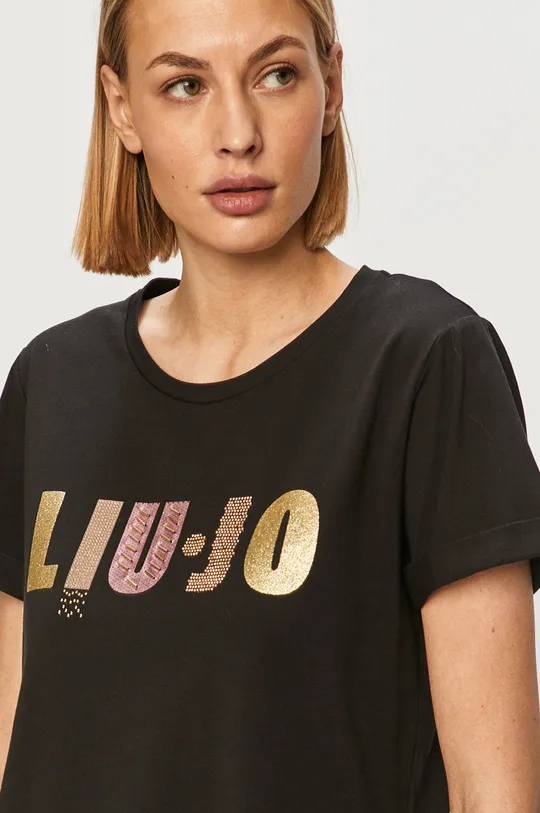 czarny Liu Jo - T-shirt TA1207.J6042