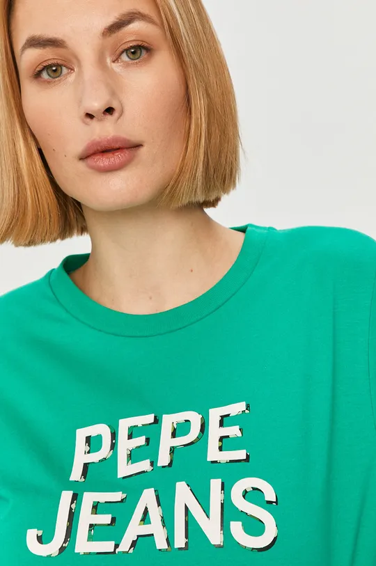 zelená Pepe Jeans - Tričko Ashley Dámsky