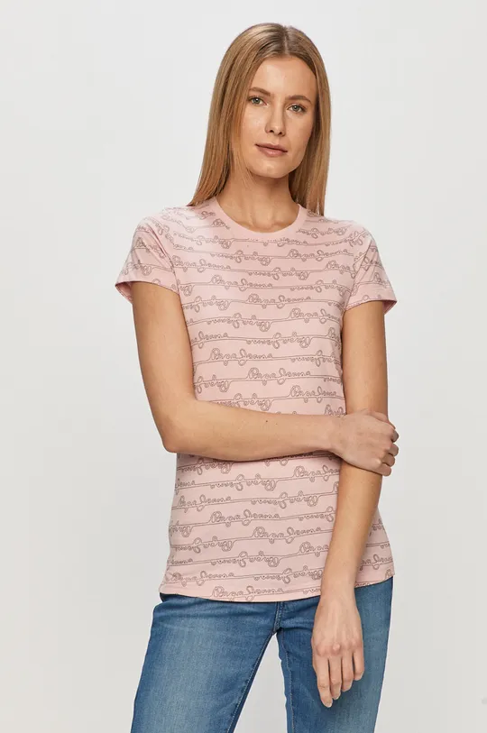 różowy Pepe Jeans - T-shirt Cecile Damski