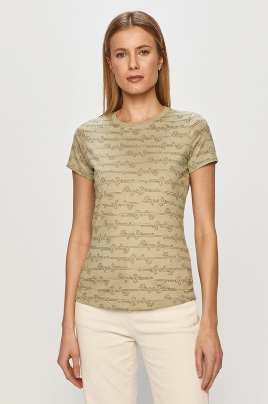 zielony Pepe Jeans - T-shirt Cecile Damski