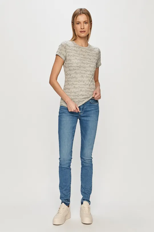 Pepe Jeans - T-shirt Cecile szary