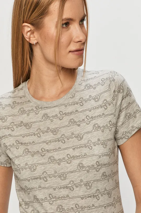 szary Pepe Jeans - T-shirt Cecile