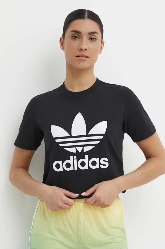 μαύρο adidas Originals μπλουζάκι Γυναικεία