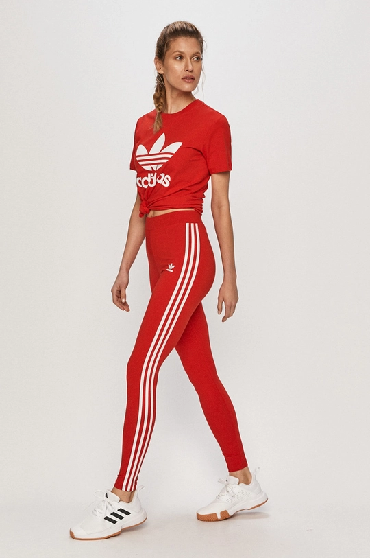 czerwony adidas Originals - T-shirt GN2902