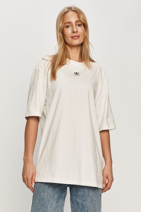 biały adidas Originals - T-shirt H45578 Damski