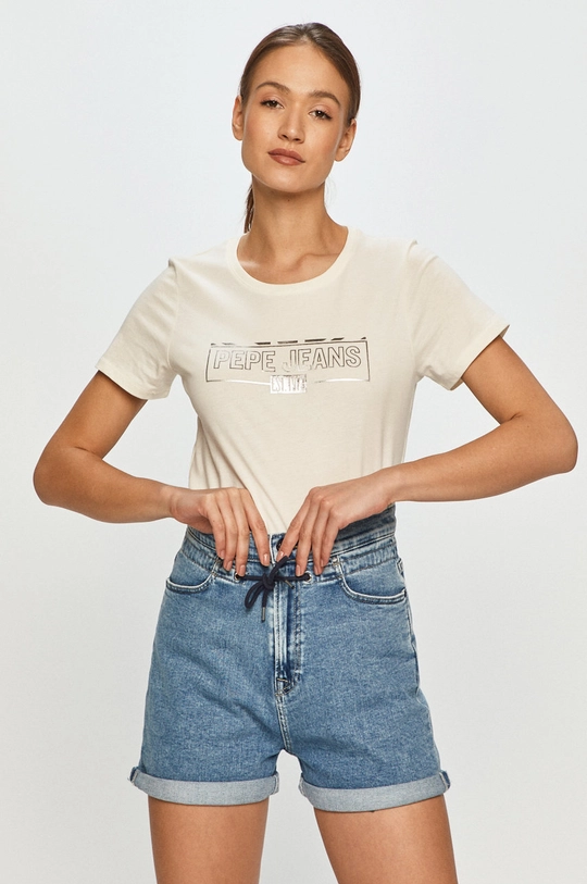 beżowy Pepe Jeans - T-shirt Betty