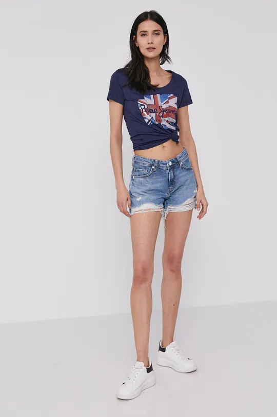 Pepe Jeans T-shirt Blaze granatowy