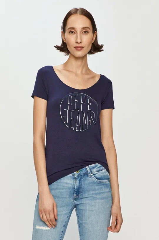 granatowy Pepe Jeans - T-shirt Bella Damski